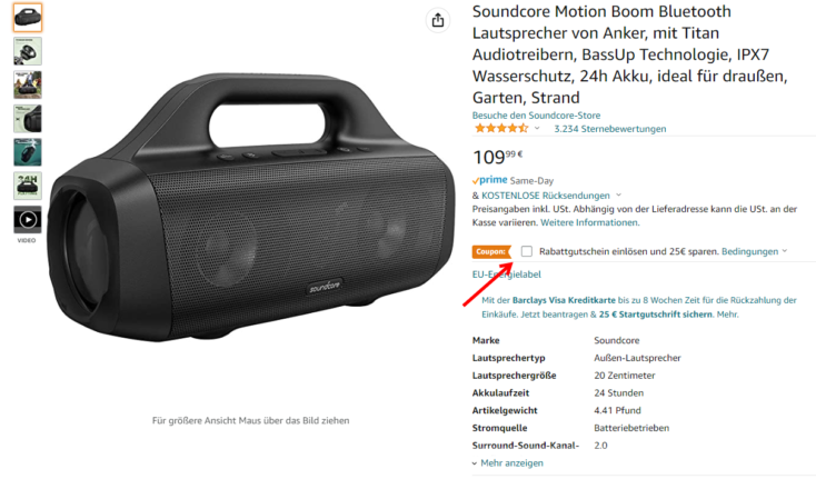 Motion Boom Amazon Angebot 1