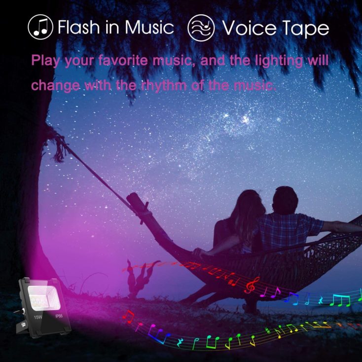 RGB LED Strahler Musik Modi