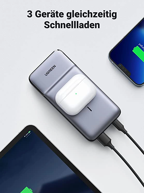 Magnetische Aufladung mit UGREEN Powerbank bei  erhältlich