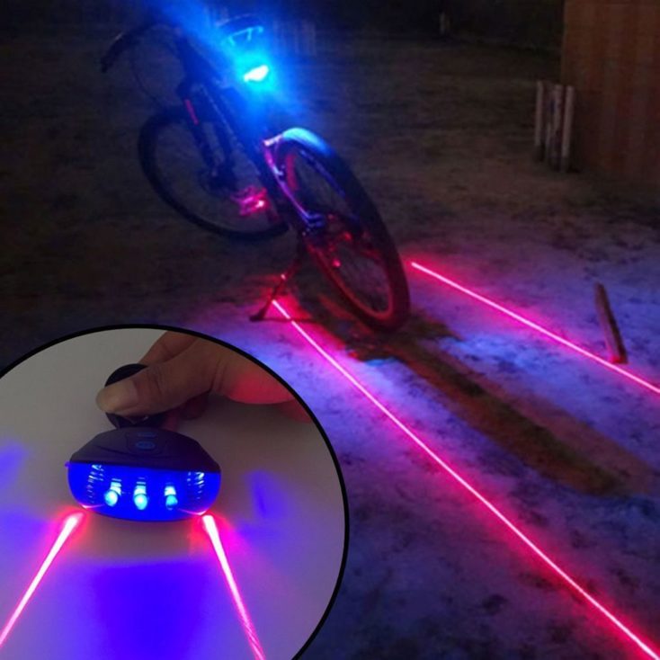 Leuchte Lampe Fahrrad mit LED Beleuchtung Sicherheit für Rücklicht Style Bike 