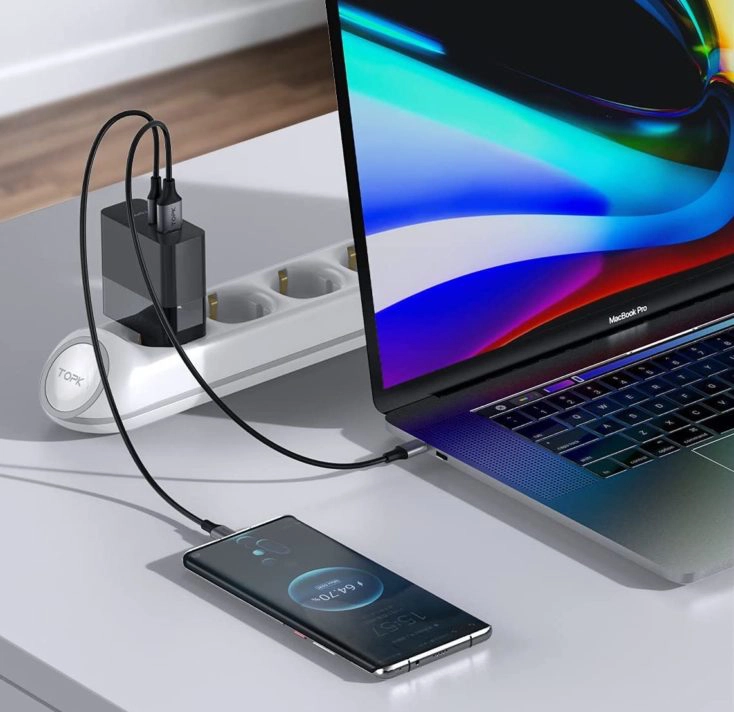 TOPK 65W USB-C Ladegeraet zwei Ports