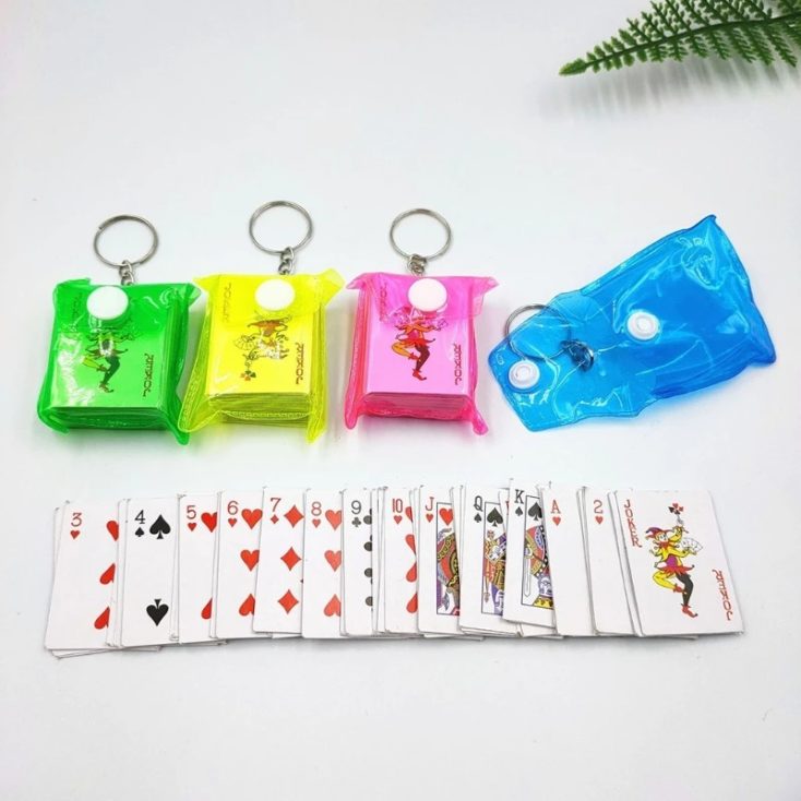Mini Pokerkarten Spielkarten Pokerdeck plastic coated 6x4 cm 54 Spielkarten NEU 