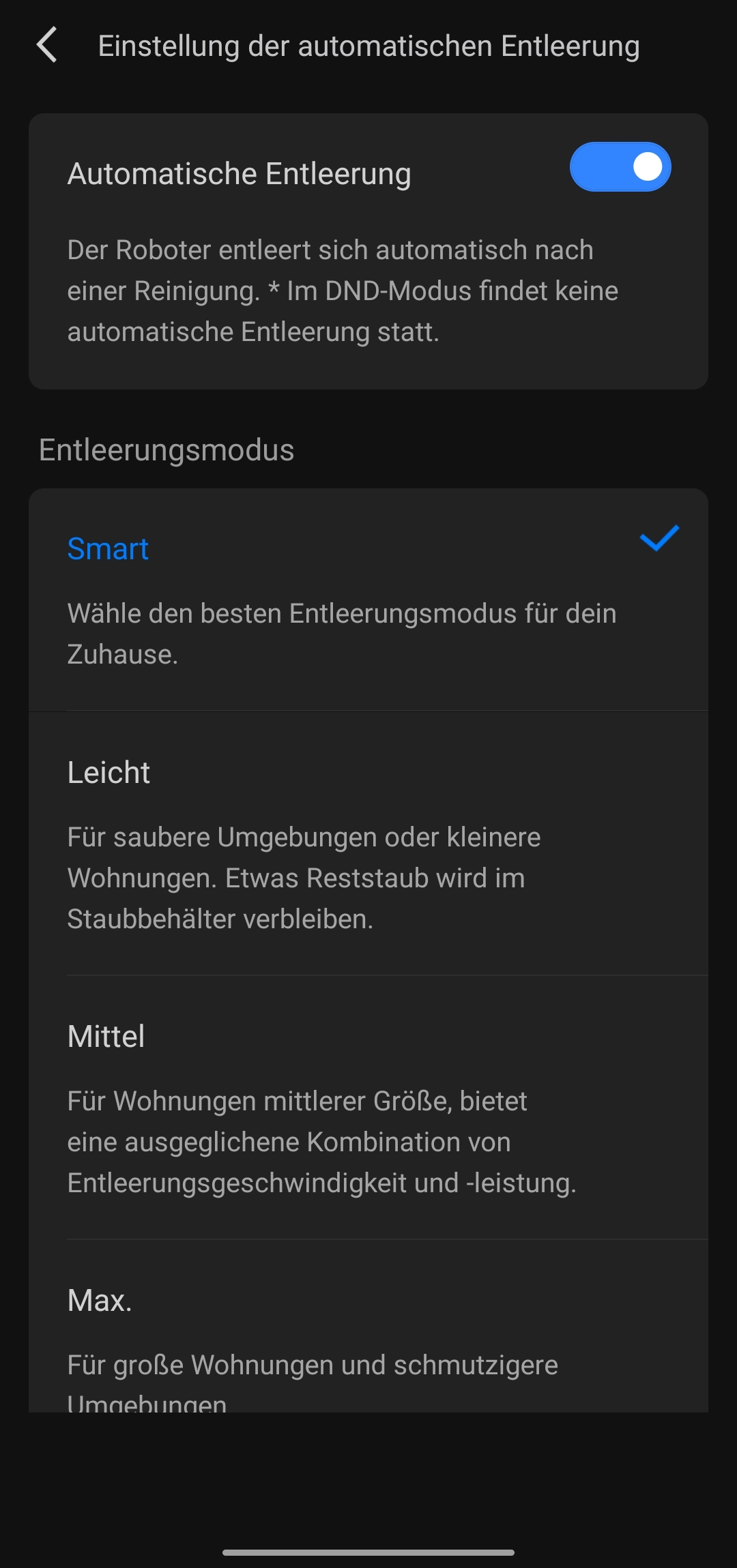 Roborock S7 MaxV Saugroboter automatische Entleerung