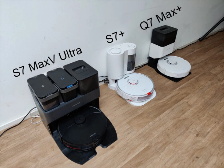 Roborock S7 MaxV Saugroboter mit verschiedenen absaugstationen