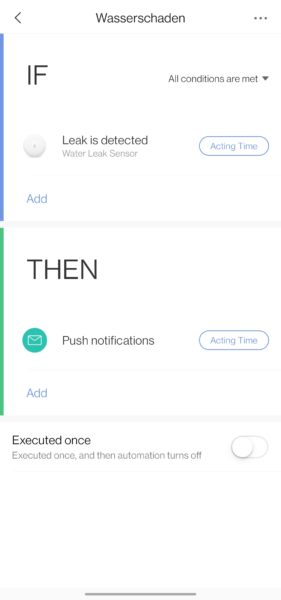 Aqara Wassersensor App Szenario Einstellungen-3