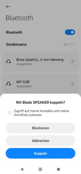 Bone Conduction Lautsprecher Koppelung