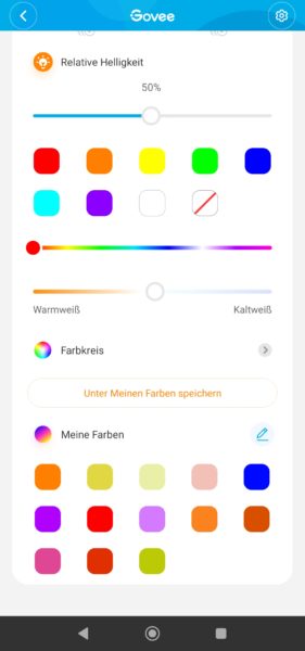 DreamView-G1 Pro Gaming Licht App Farbe Auswahl