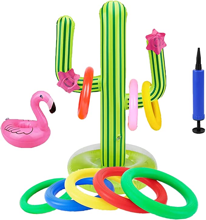 Playtive Aufblasbares Ringwurfspiel Kinder Wurfspiel Garten Spaß Kaktus 