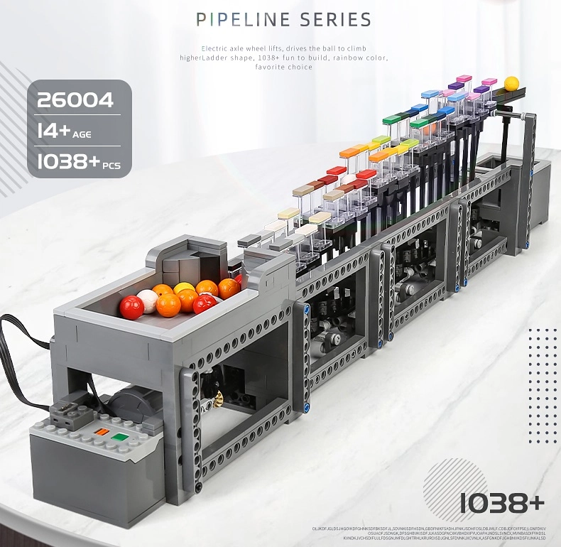 Rainbow Stepper Kugelbahn aus Klemmbausteinen 2