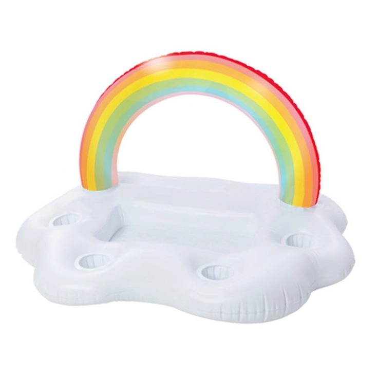 Schwimminsel Wolke mit Regenbogen