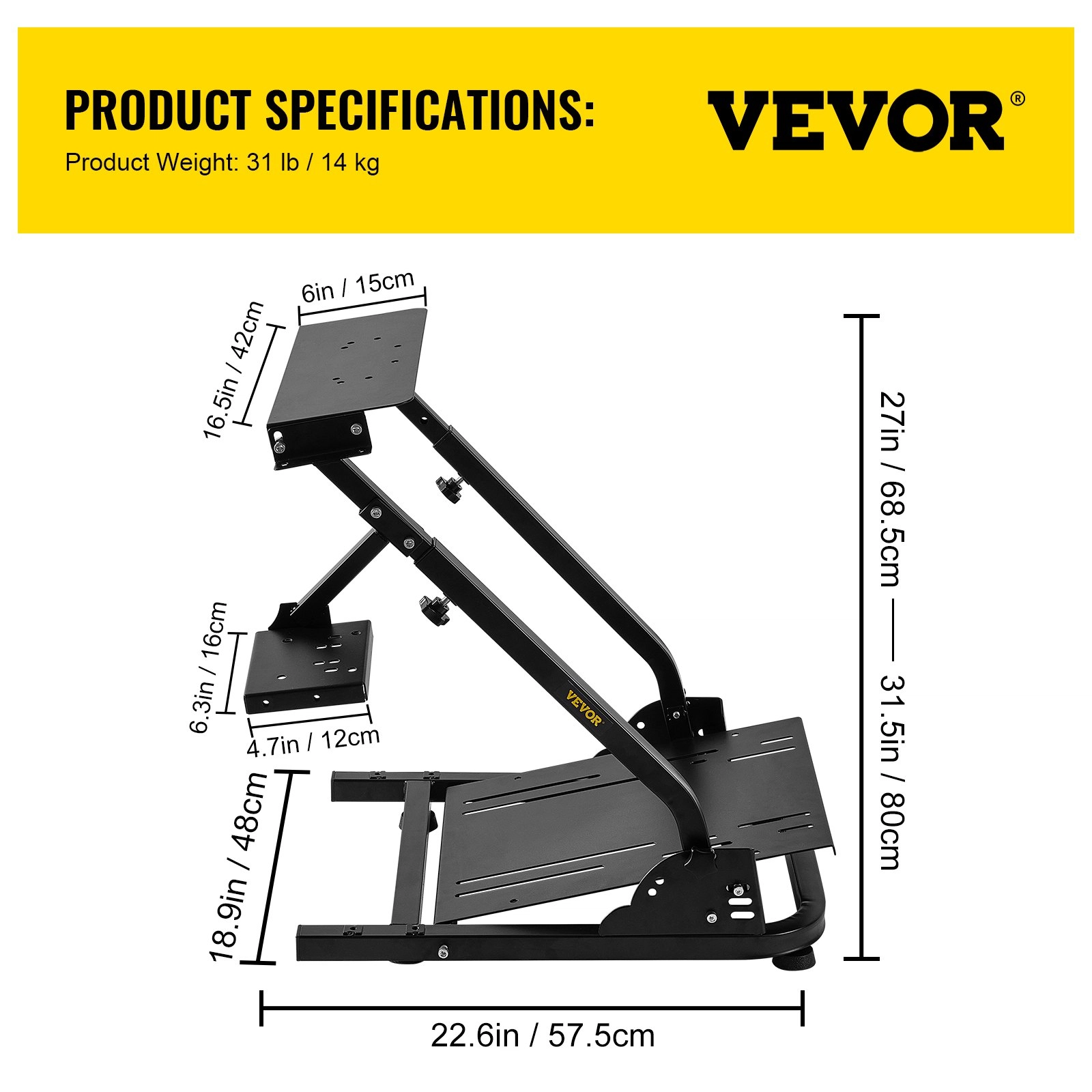 VEVOR Lenkradständer für Logitech, Thrustmaster & Co.