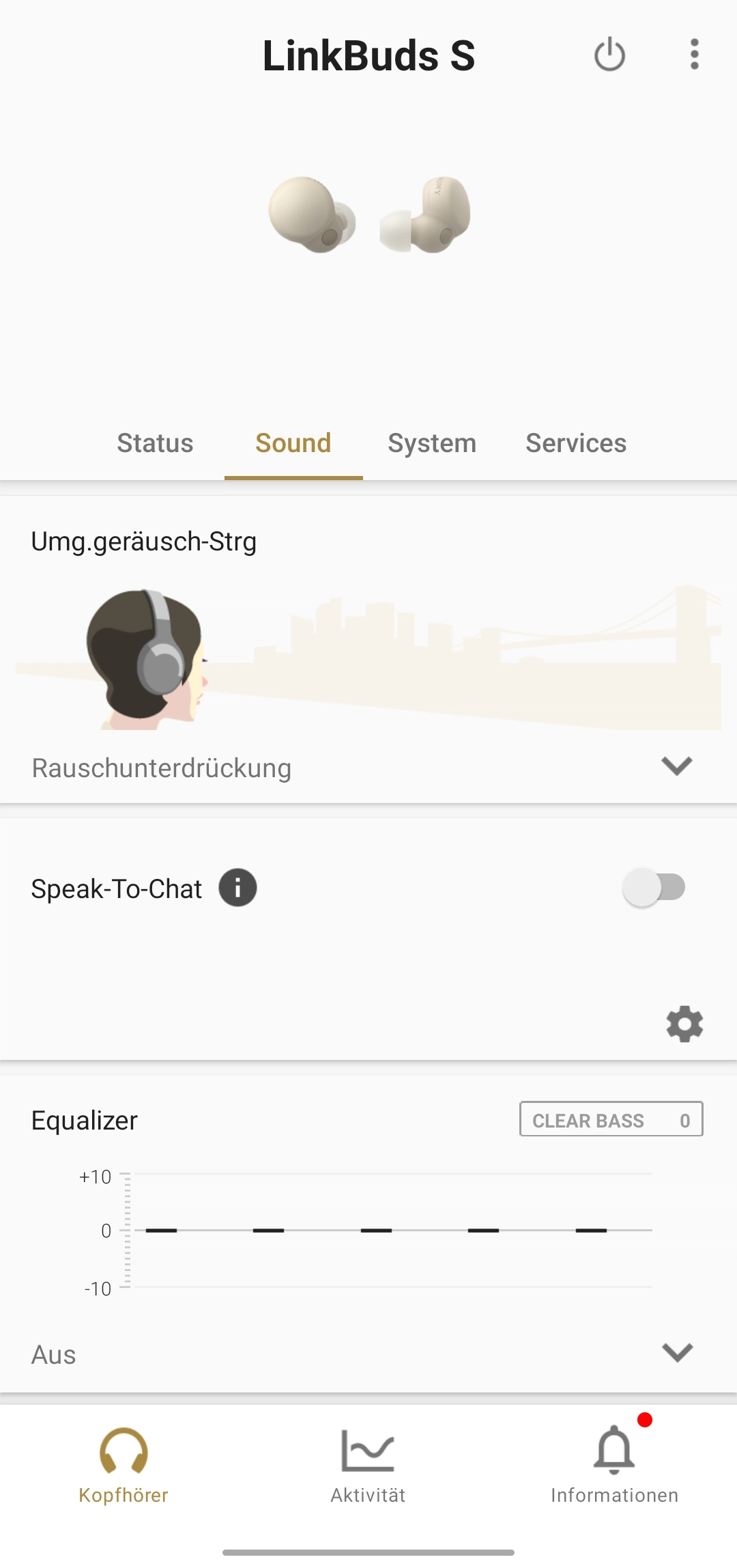 Sony LinkBuds S App ANC