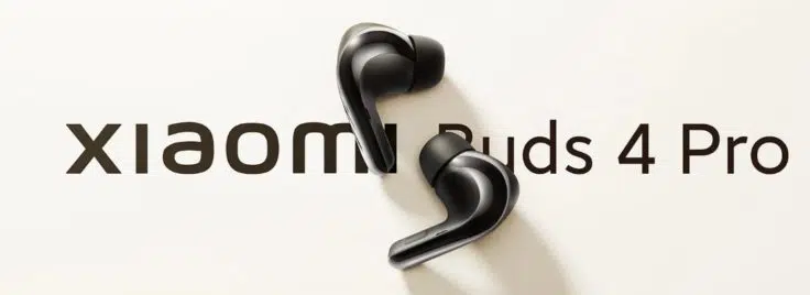 Xiaomi Buds 4 Pro mit Schrift