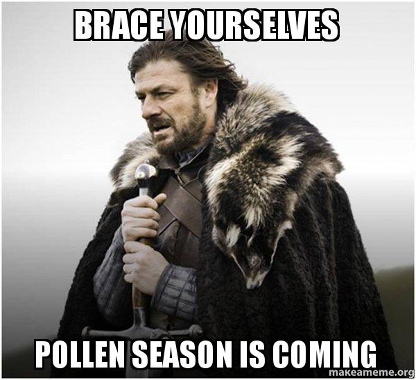brace yourselves pollen