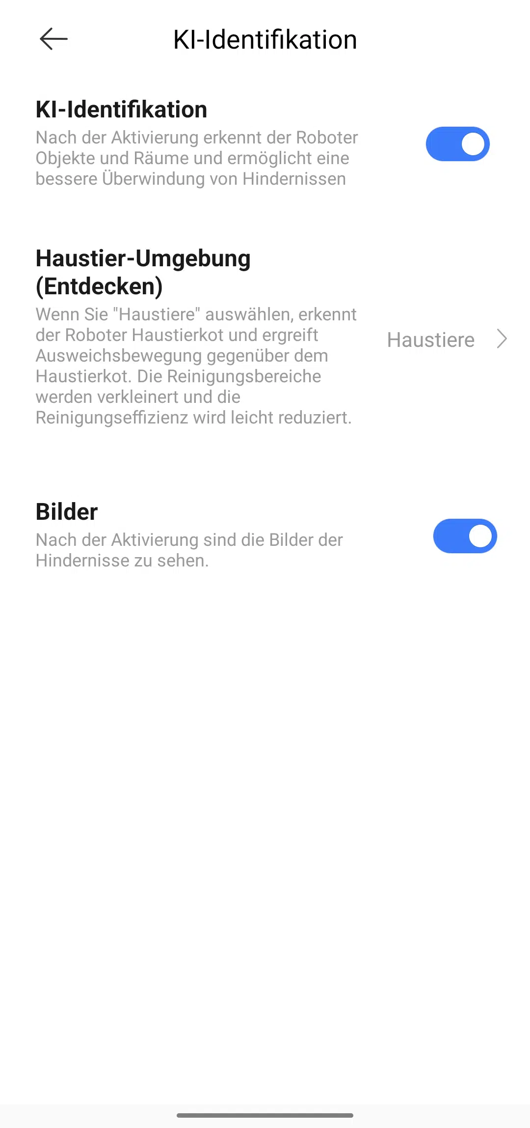Dreame L10s Ultra Saugroboter App Objekterkennung