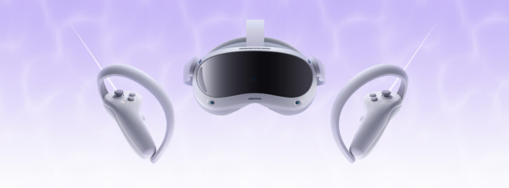 PICO 4 VR-Headset Produktbild mit Controller