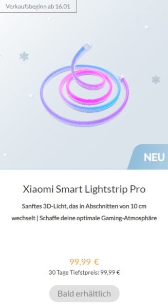 Xiaomi Lightstrip Pro Deutschlandstart