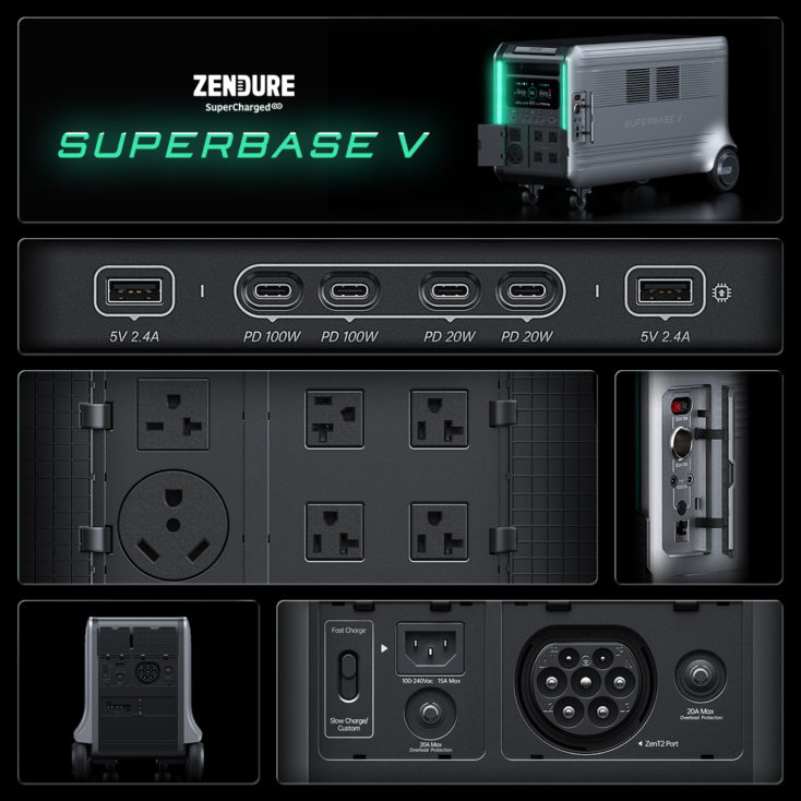 Zendure SuperBase Versatile Powerstation Anschluesse