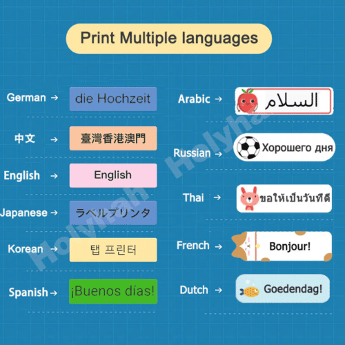 Niimbot Etikettendrucker Sprachen