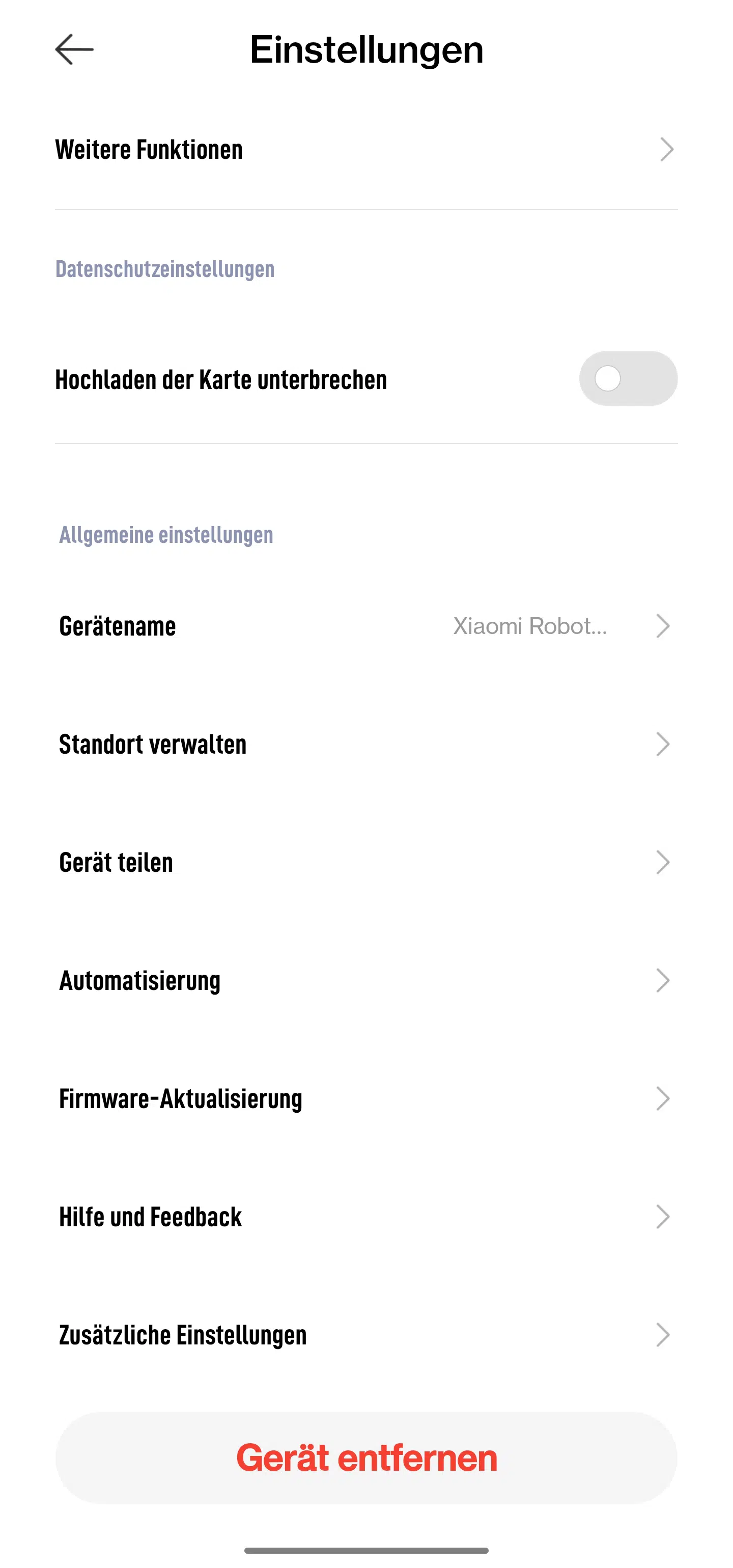 Xiaomi X10 Plus Saugroboter Datenschutz