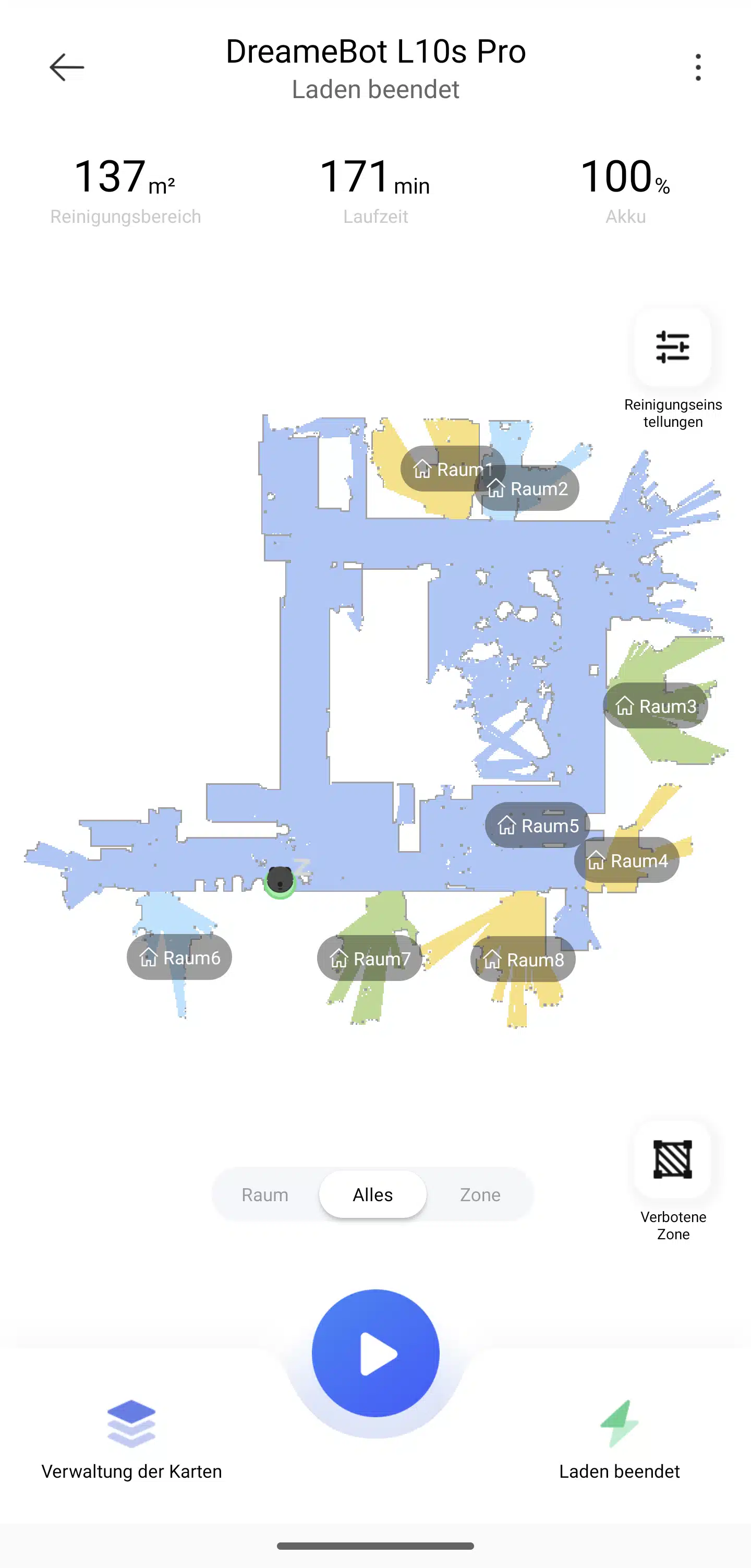 Dreame L10s Pro Saugroboter Karte