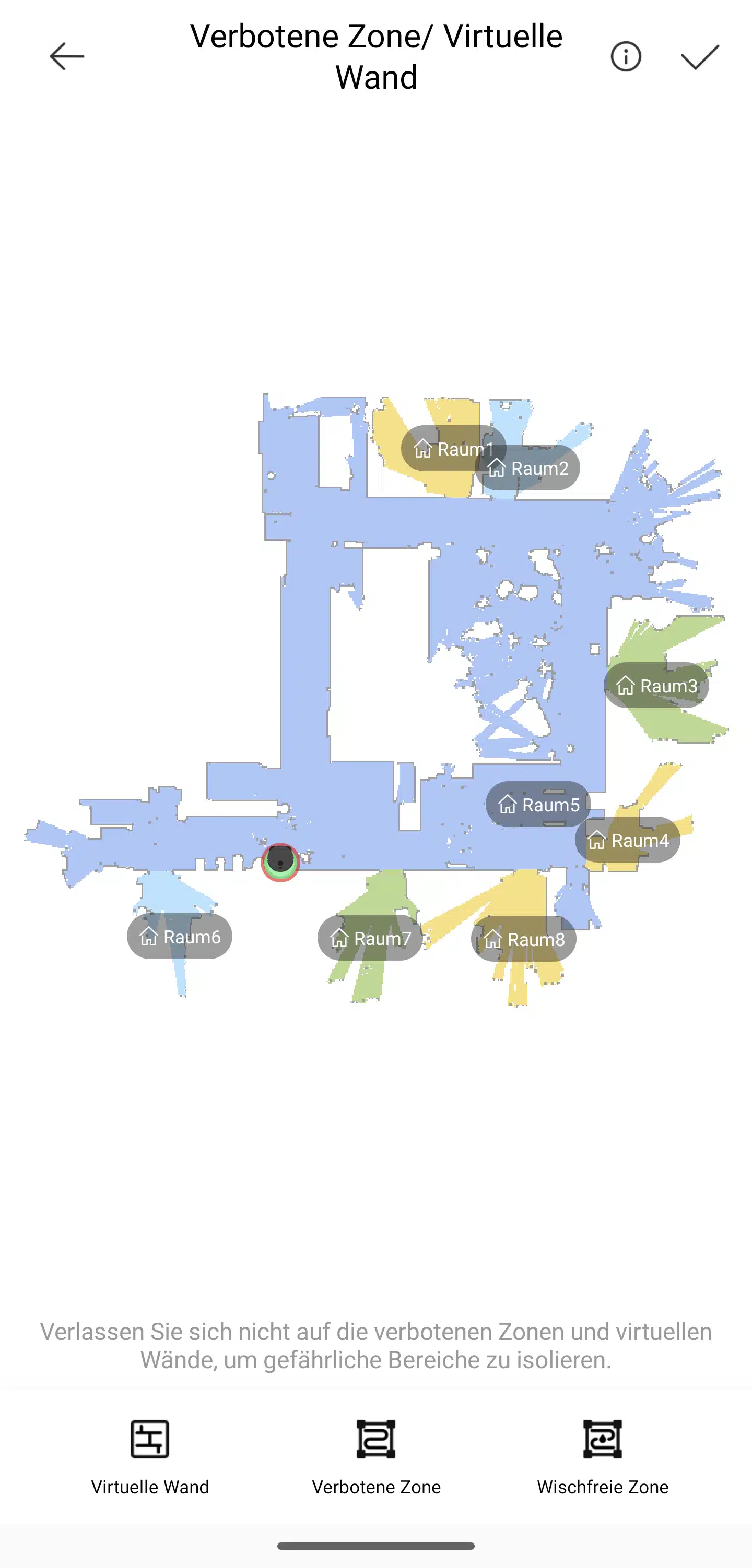 Dreame L10s Pro Saugroboter Verbotene Zonen Karte