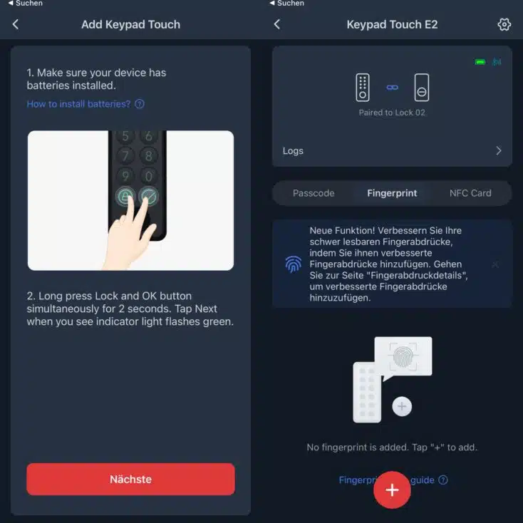 SwitchBot Lock Keypad Screenshot