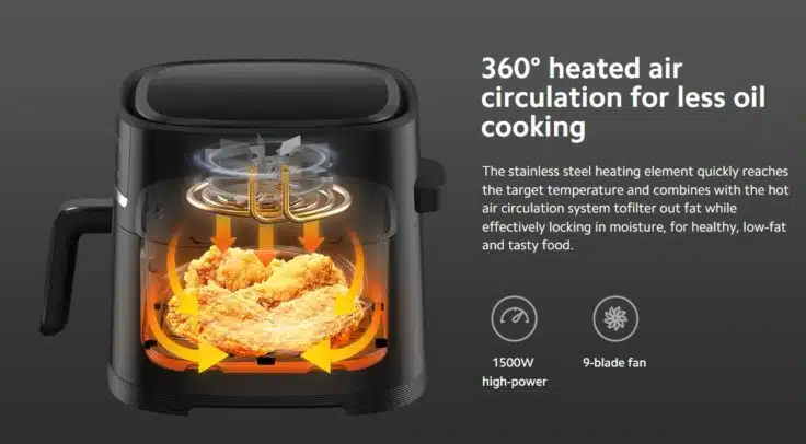 Xiaomi Air Fryer 6L Leistung