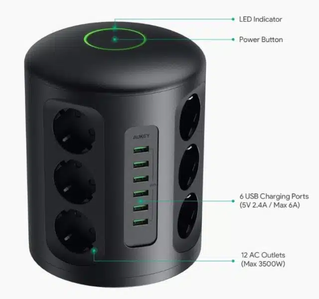 AUKEY PA-S14 PowerHub XL Beschriftung