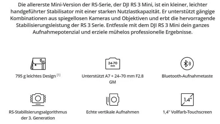 DJIRS3 Mini Details