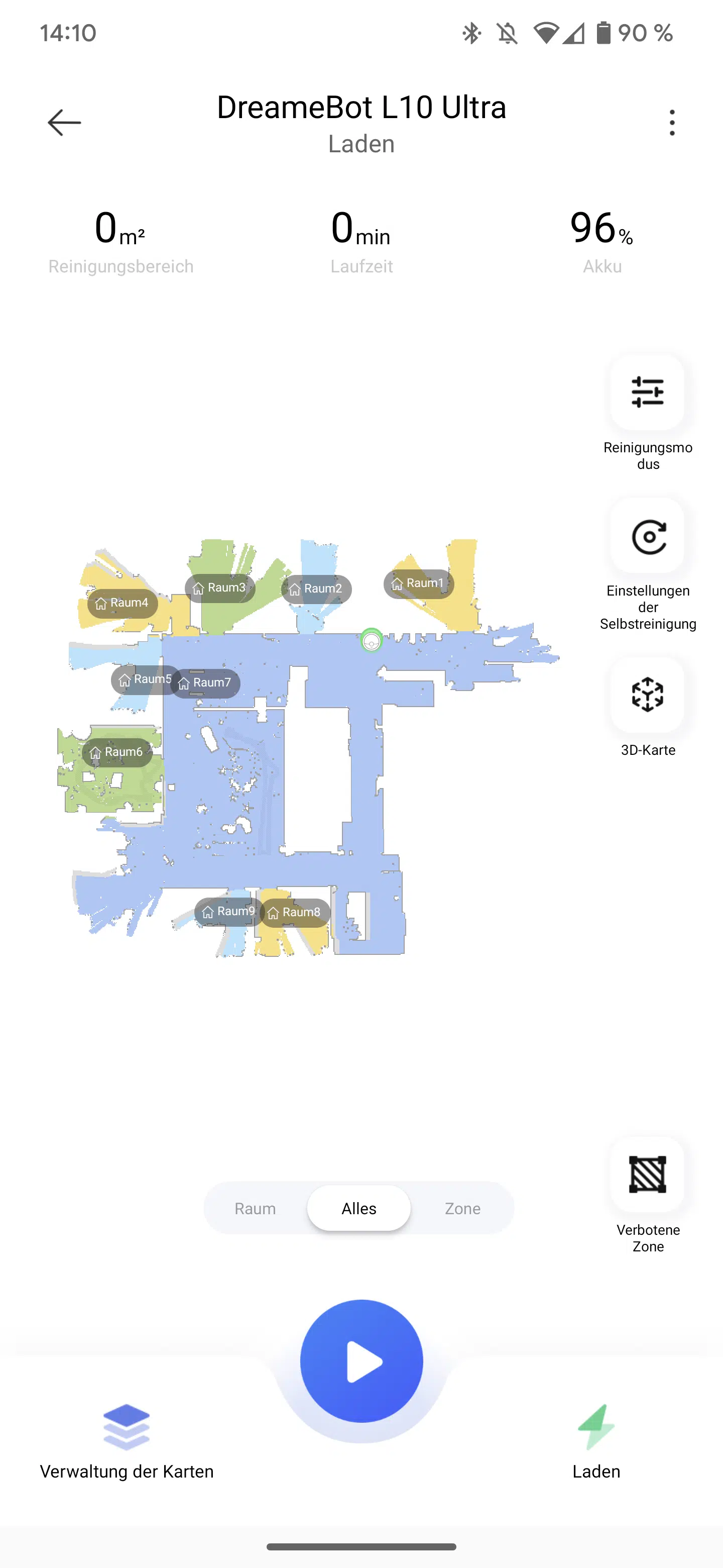 Dreame L10 Ultra App Karte