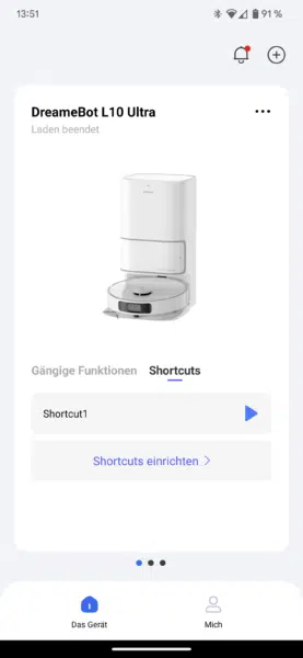 Dreame L10 Ultra Shortcut