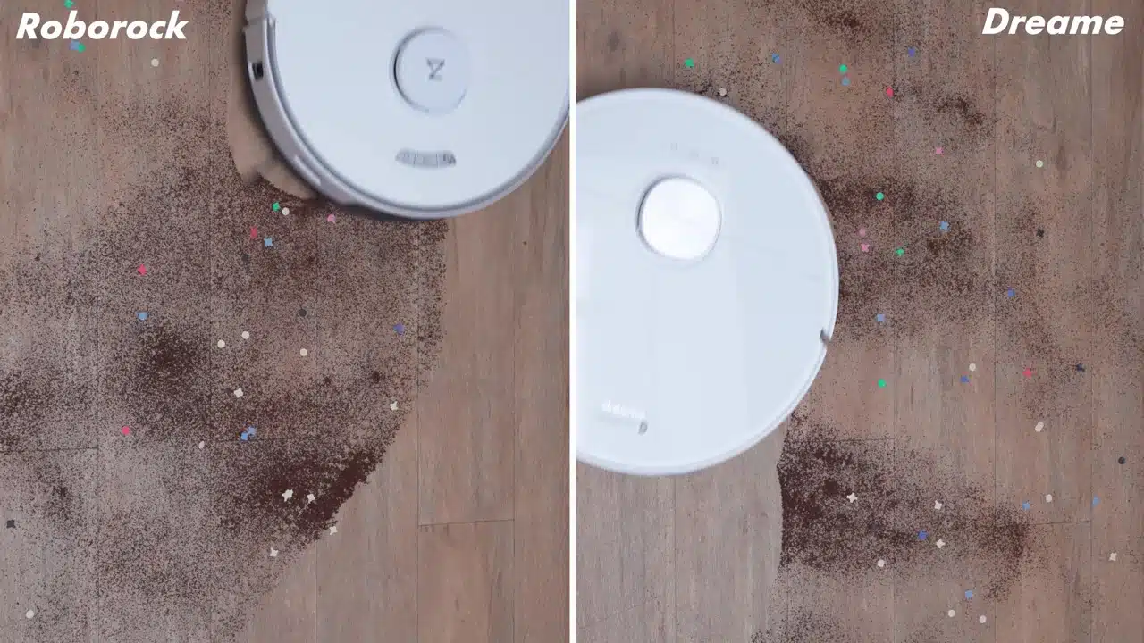 Dreame L10 Ultra vs. Roborock S7 Pro Ultra Hartboeden vorher