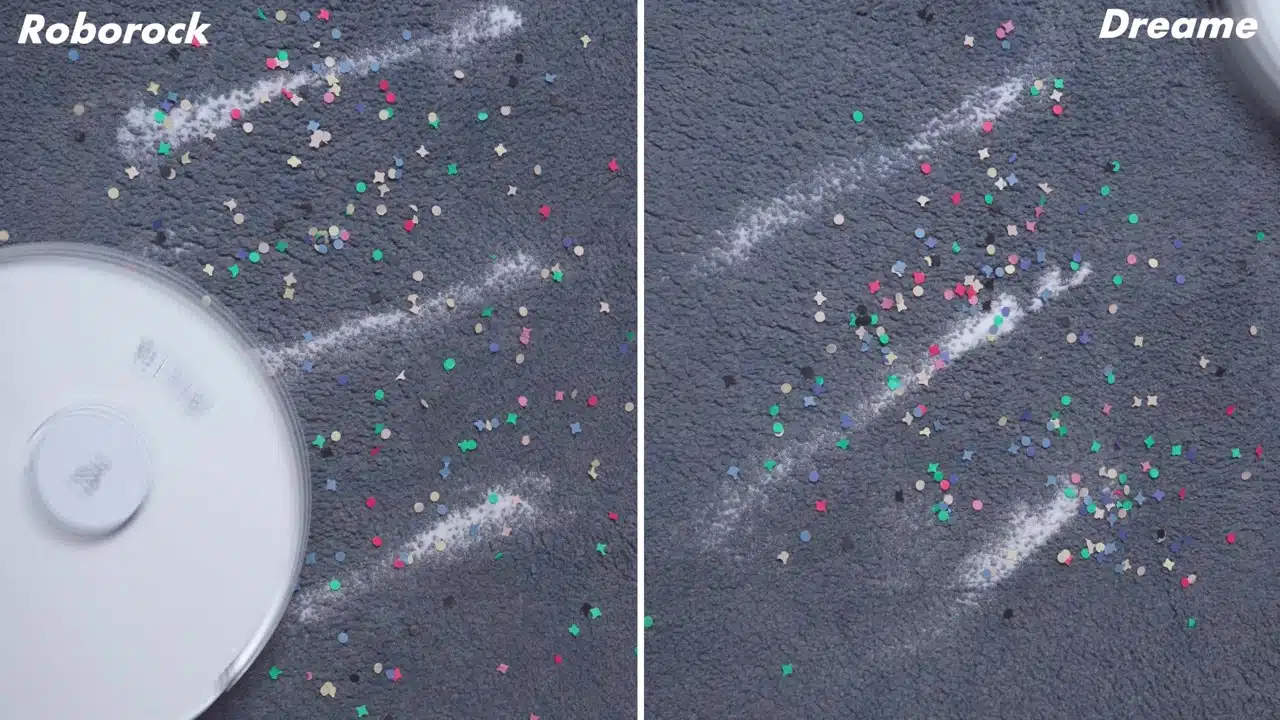 Dreame L10 Ultra vs. Roborock S7 Pro Ultra Teppich vorher