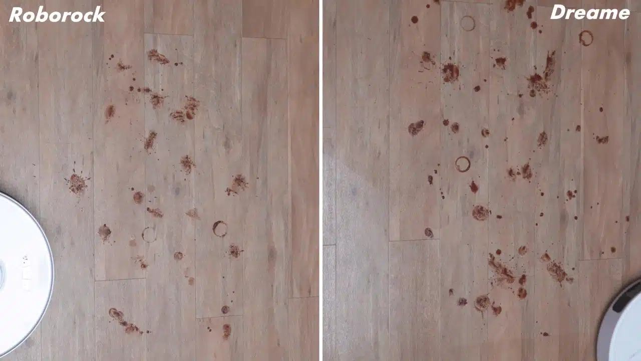 Dreame L10 Ultra vs. Roborock S7 Pro Ultra Wischen vorher