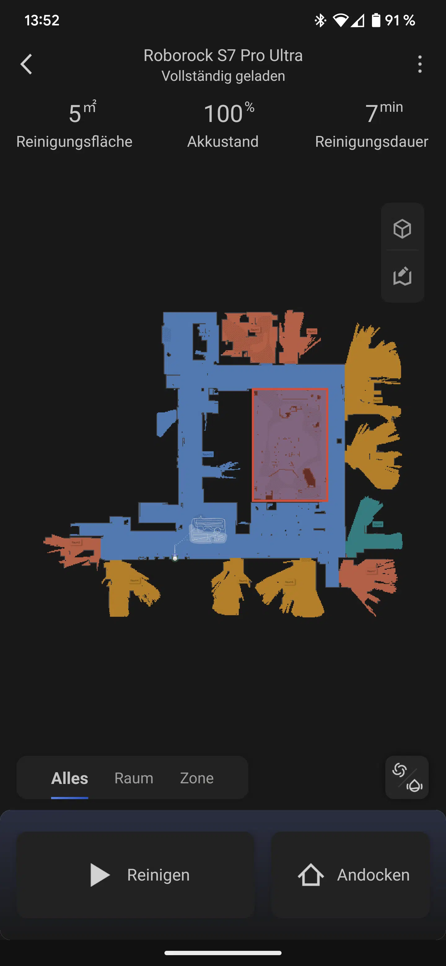 Roborock S7 Pro Ultra Karte