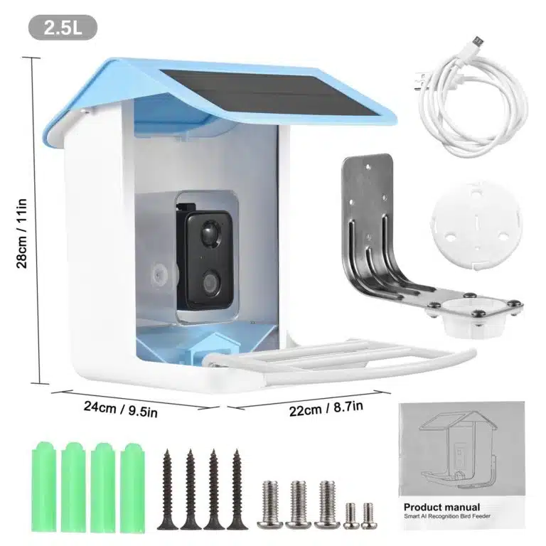 Vogelhaus Mit Kamera Outdoor Solar Vogelfutterspender: 2K