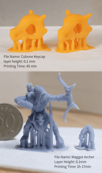 TinyMaker 3D Drucker Beispieldrucke