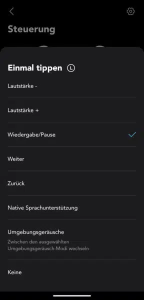 Soundcore Liberty 4 In-Ears App Steuerung