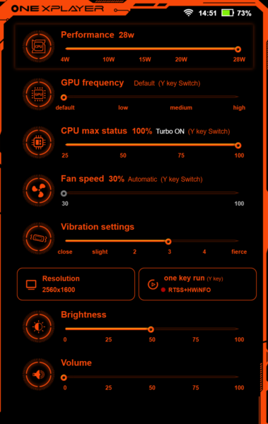 Onexplayer 2 Gaming-Handheld Oberflaeche