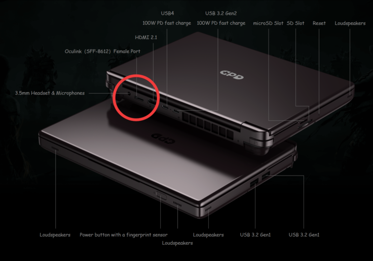 GPD WIN MAX 2 2023 Oculink