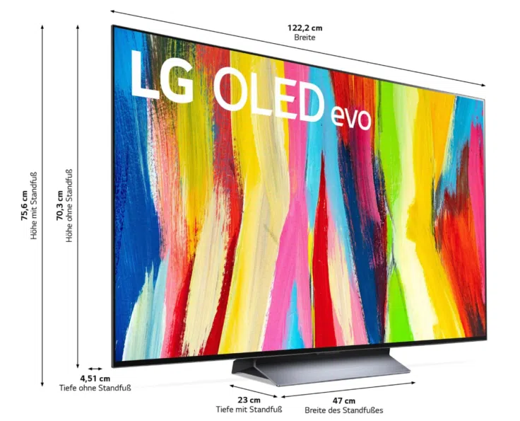 LG OLED C27LA Maße