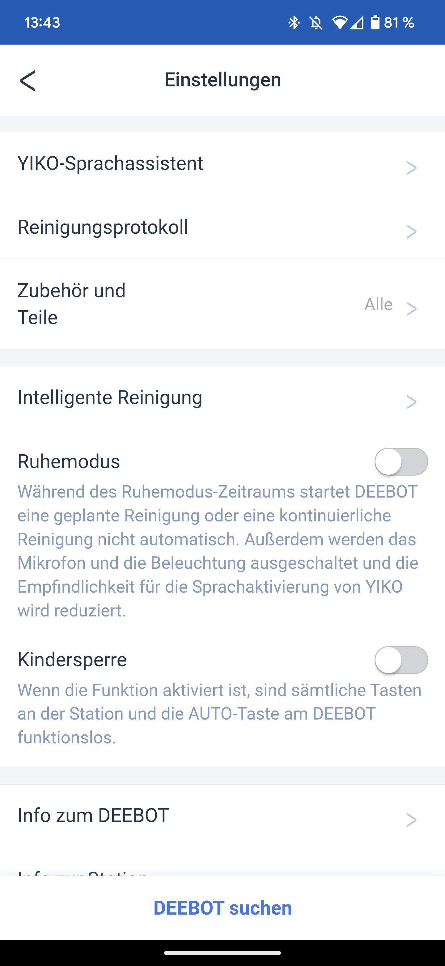 ECOVACS T20 OMNI Saugroboter App Intelligente Reinigung