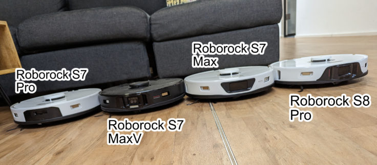 Roborock S7 Max Ultra Vergleich mit anderen Modellen von unten