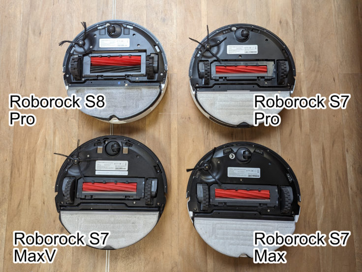 Roborock S7 Max Ultra Vergleich mit anderen Modellen von unten