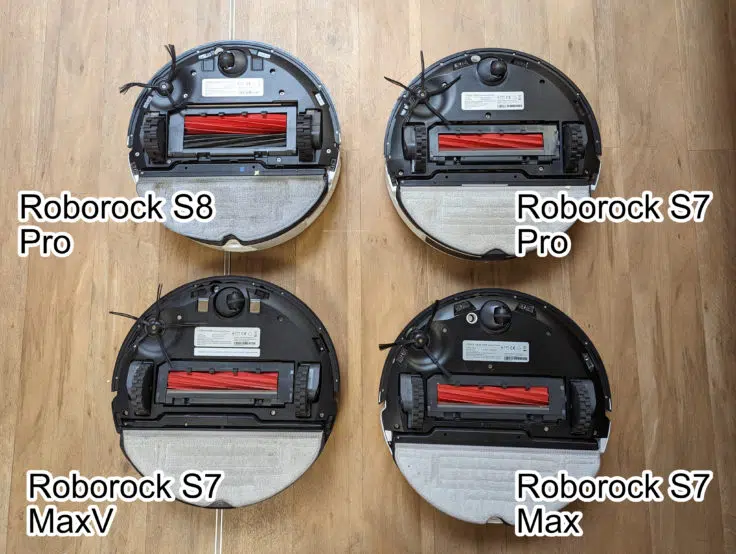 Roborock S7 Max Ultra Vergleich mit anderen Modellen von unten