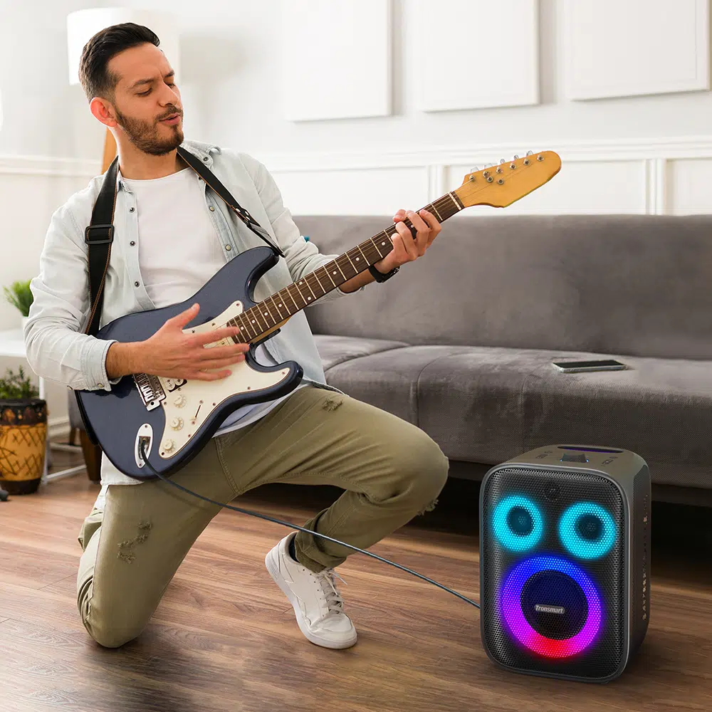 Tronsmart Halo 200 Gitarre angeschlossen