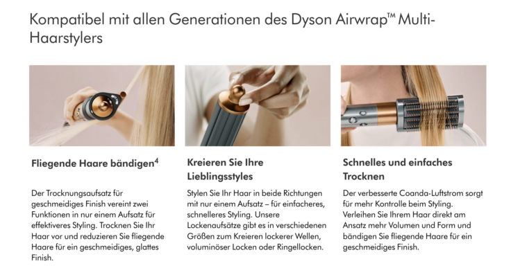 Dyson Airwrap Complete Aufsaetze kompatibel