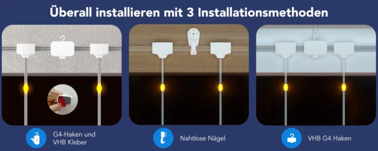 Govee Curtain Lights Aufhängmöglichkeiten