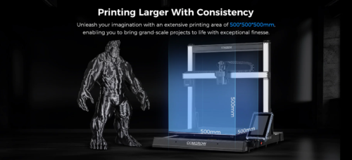 Comgrow T500 3D Drucker Bauraum